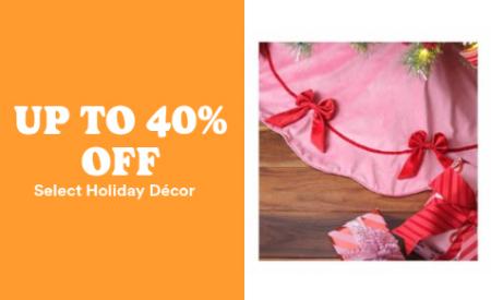 Up to 40% Off Select Holiday Decor