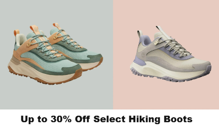 Up to 30% Off Select Hiking Boots