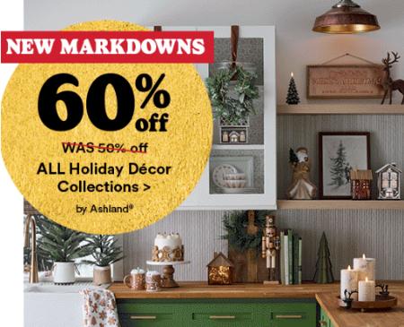 60% Off All Holiday Décor Collection by Ashland