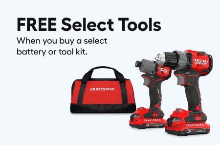 Free Select Tools When You Buy a Select Battery or Tool Kit