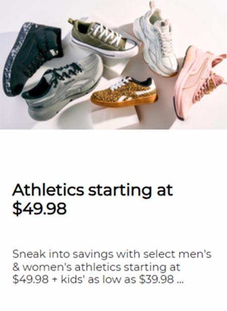 Athletics Starting at $49.98