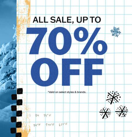 All Sale, Up to 70% off