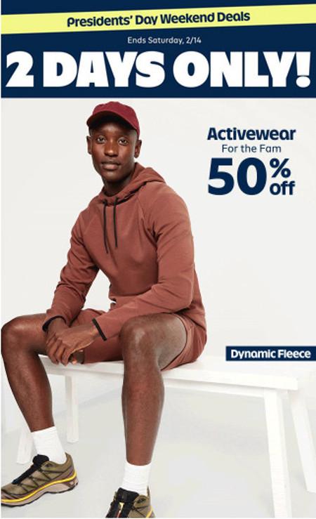 50% off Activewear for the Family