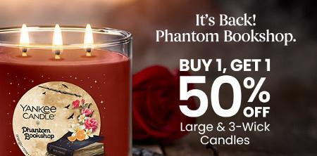 Buy 1, Get 1 50% off Large and 3-Wick Candles