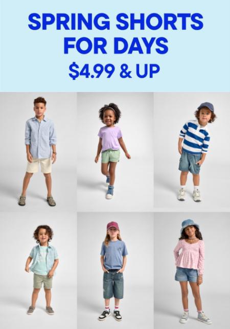 Spring Shorts for Days $4.99 & Up