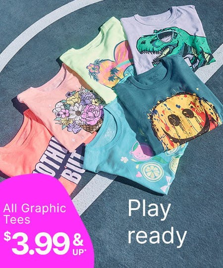 All Graphic Tees $3.99 and Up