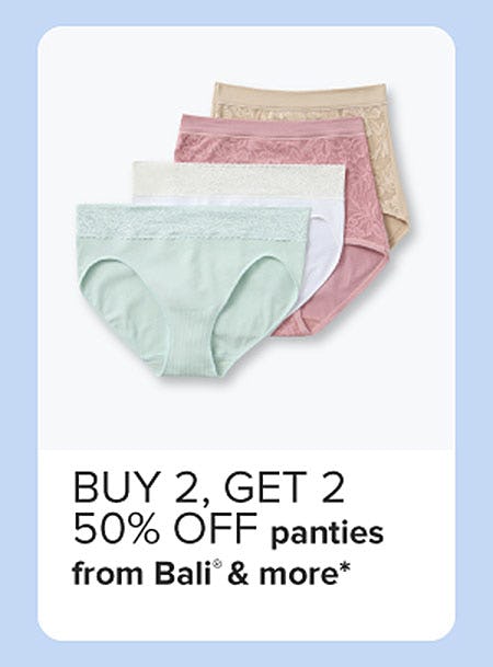 Buy 2, Get 2 50% Off Panties From Bali & More