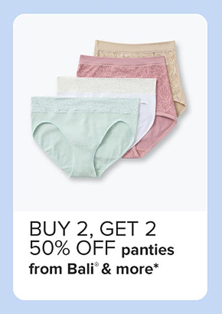 Buy 2, Get 2 50% Off Panties From Bali & More