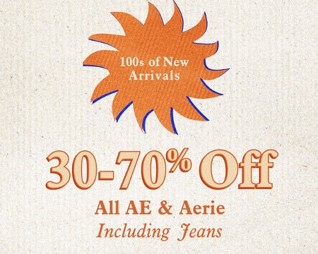 30-70% off All AE and Aerie