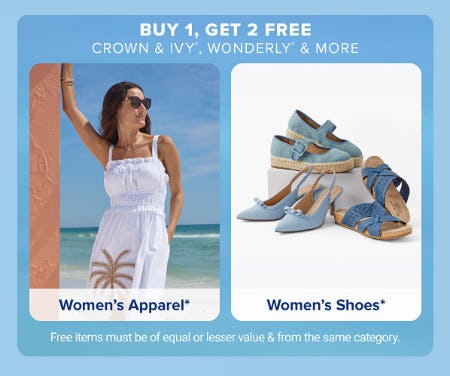 Buy 1, Get 2 Free Crown & Ivy, Wonderly & More