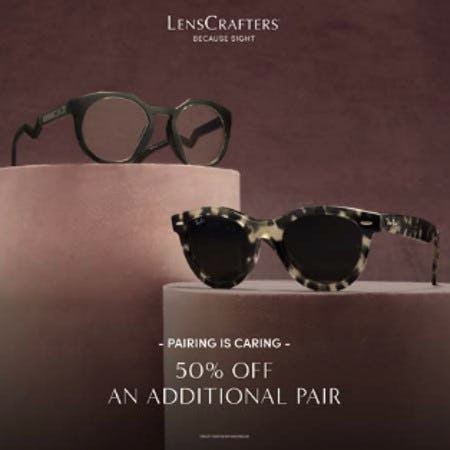 50% OFF AN ADDITIONAL PAIR