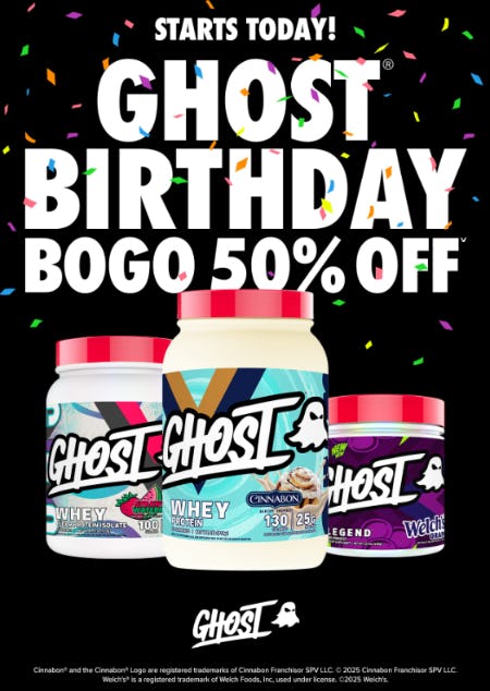 GHOST® Birthday BOGO 50%