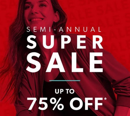 Semi-Annual Super Sale Up to 75% off