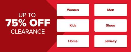 Up to 75% Off Clearance