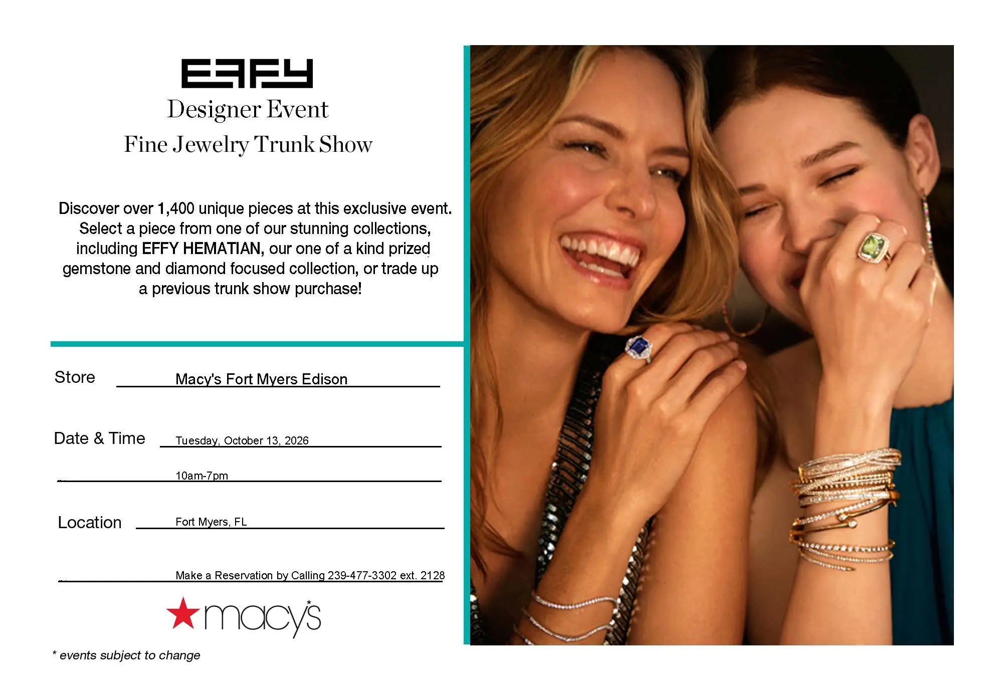 Effy Designer Event - Fine Jewelry Trunk Show