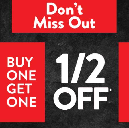BOGO 1/2 Off
