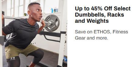 Up to 45% Off Select Dumbbells, Racks and Weights