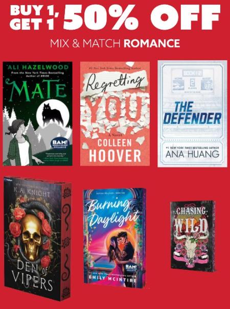 Buy 1, Get 1 50% Off Mix & Match Romance