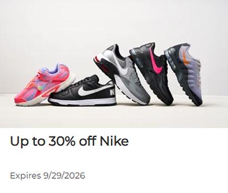 Up to 30% Off Nike
