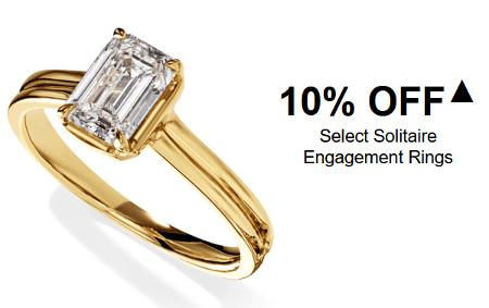 10% off Select Solitaire Engagement Rings
