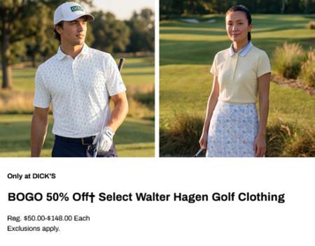 BOGO 50% Off Select Walter Hagen Golf Clothing