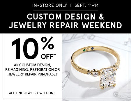 Custom Design and Jewelry Repair Weekend