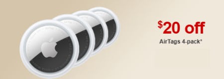 $20 Off AirTags 4-Pack