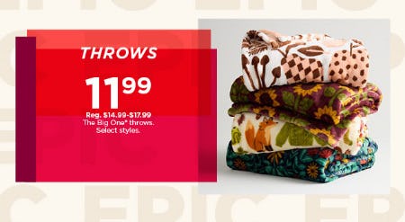 $11.99 The Big One Throws