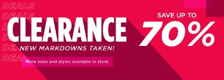 Clearance Save Up to 70%