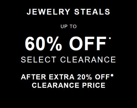 Up to 60% off Select Clearance