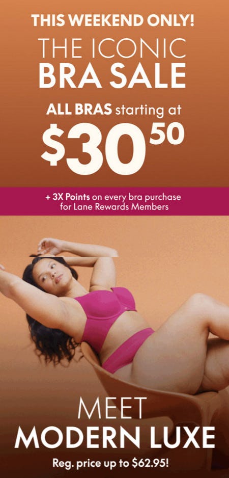 All Bras Starting at $30.50