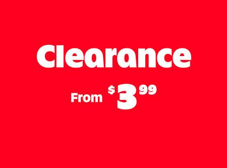 Clearance From $3.99