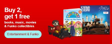 Buy 2, Get 1 Free Books, Music, Movies & Funko Collectibles