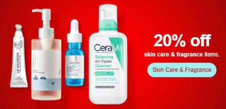20% Off Skin care & Fragrance Items
