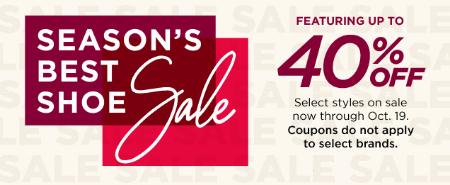Shoe Sale Up to 40% Off