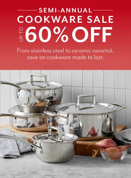 Semi-Annual Cookware Sale Up to 60% Off