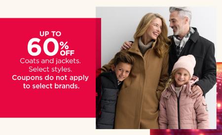 Up to 60% Off Coats and Jackets
