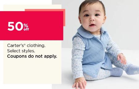 50% Off Carter's Clothing