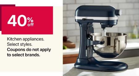 40% Off Kitchen Appliances