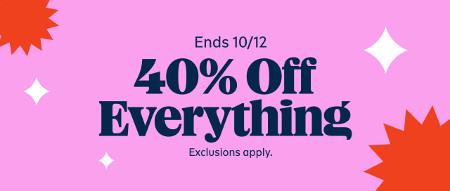40% off Everything