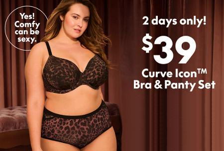 $39 Curve Icon Bra and Panty Set