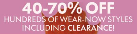 40-70% off Hundreds of Wear-Now Styles Including Clearance