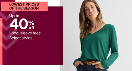 Up to 40% Off Long-Sleeve Tees