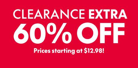 Extra 60% off Clearance