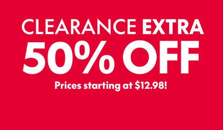 Extra 50% off Clearance