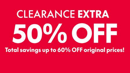 Extra 50% off Clearance