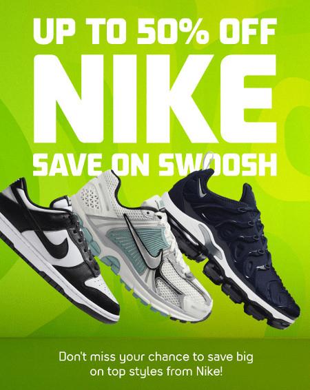 Up to 50% off Nike