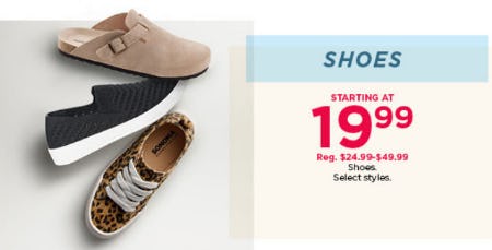 Shoes Starting at $19.99