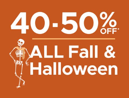 40-50% Off All Fall & Halloween