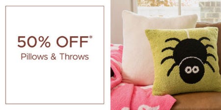 50% Off Pillows & Throws